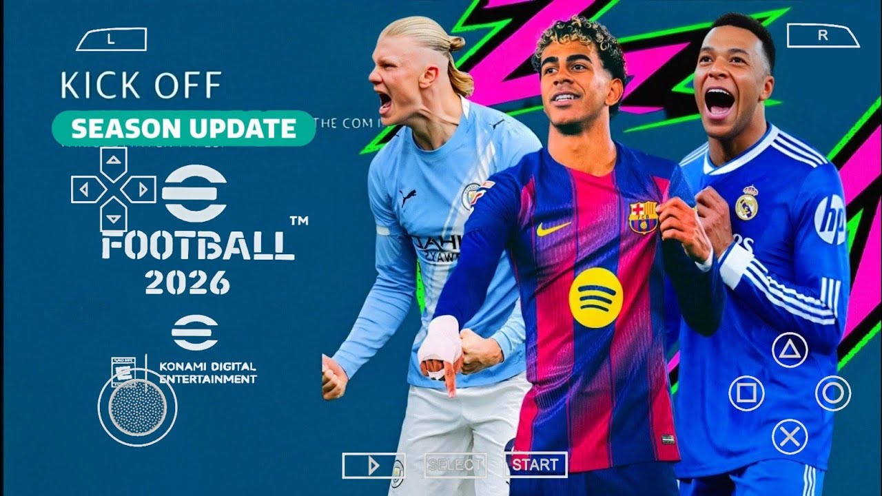 eFootball PES 2026 PPSSPP Download Original ISO PES 26 PSP Full Update New Transfers & Kits 26 HD