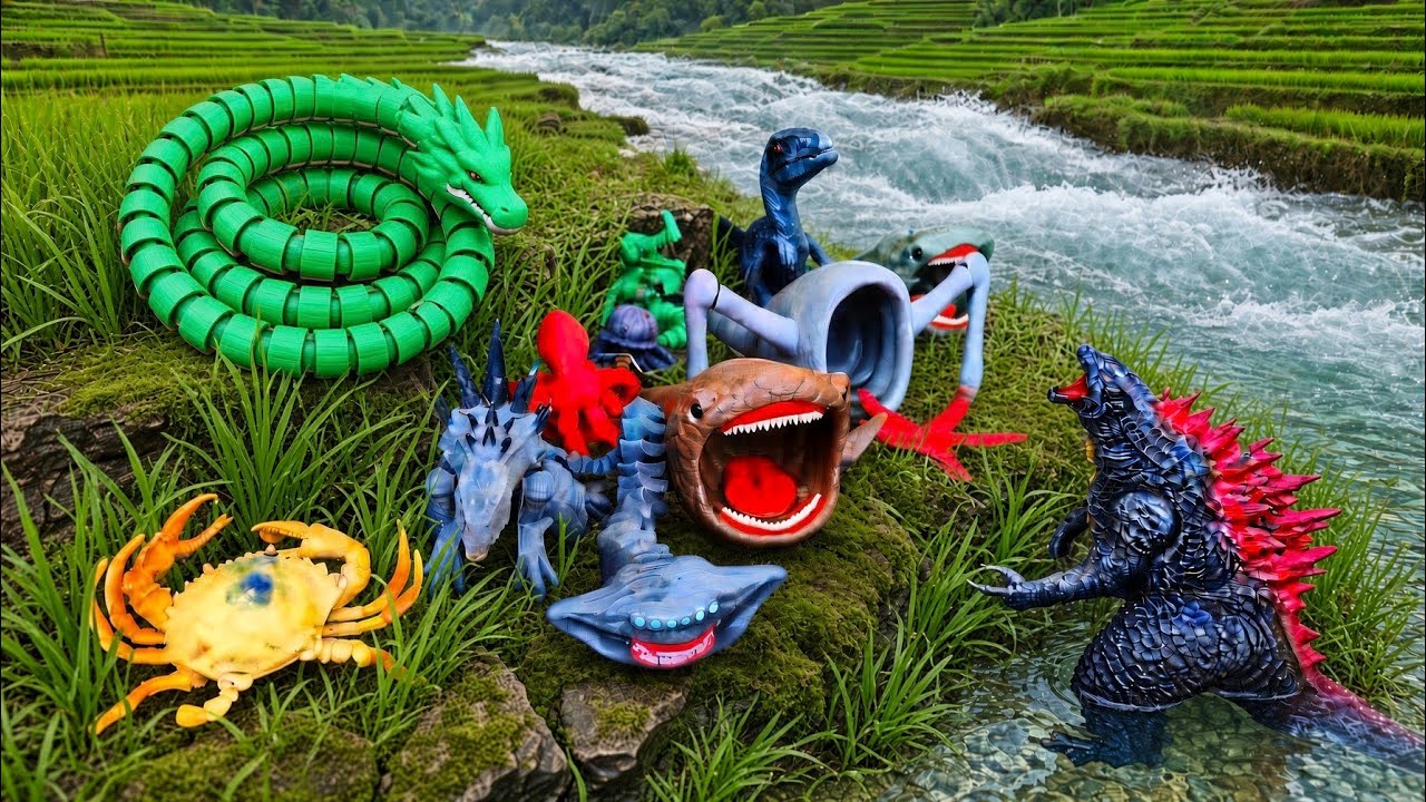 PENEMUAN LANGKA⁉️ Menemukan Mainan Sea Monster Langka di Aliran Sungai: BLOOP & SEA EATER Part 141