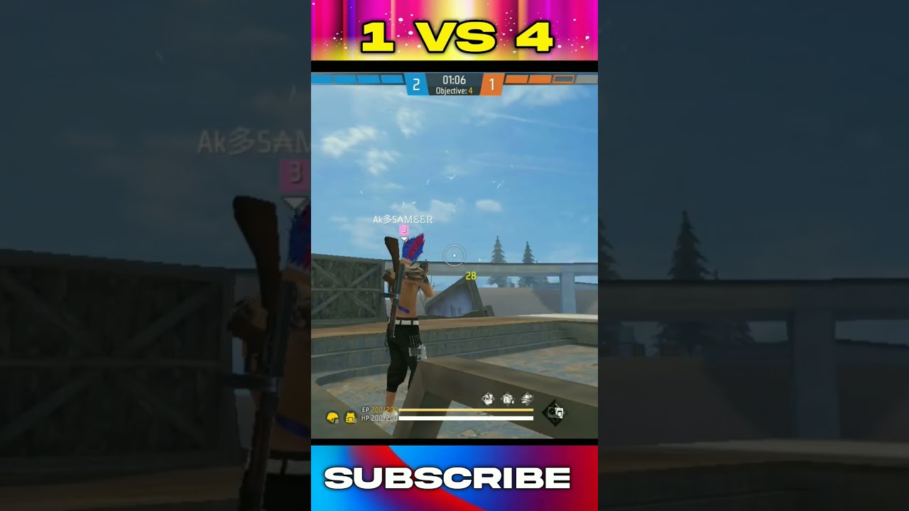 1VS4 UMP JOD🤯 Or Wot? Impossible Clutch Against NXT Broly Squad #shorts #short #freefire