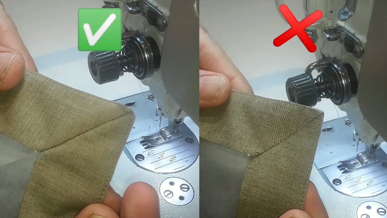 Como coser esquinas cuadradas a maquina || como coser esquinas