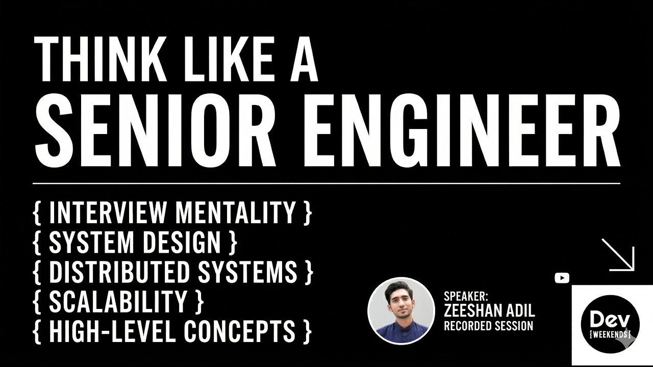 Think Like a Senior Engineer ft  Zeeshan Adil