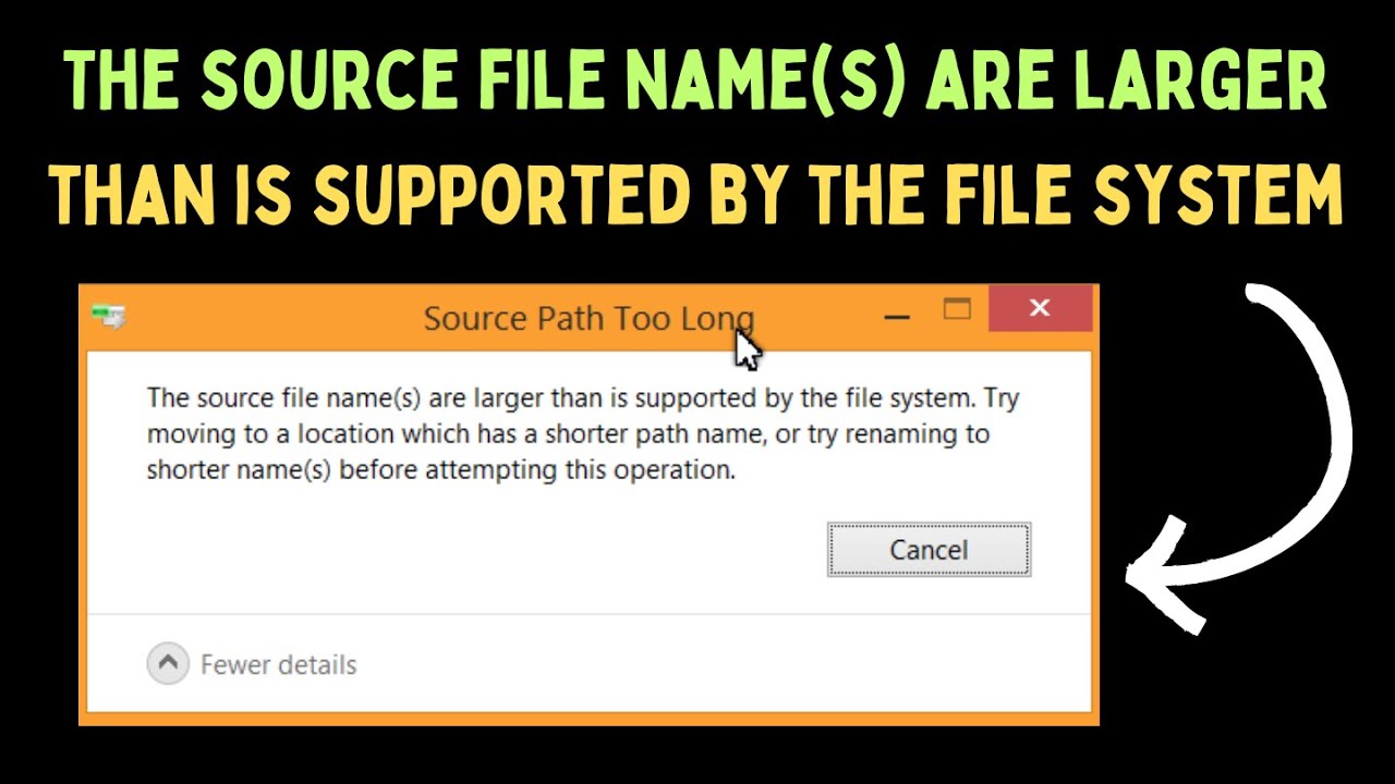 How to Fix The source file names are larger than is supported by the file system Error on Windows 11