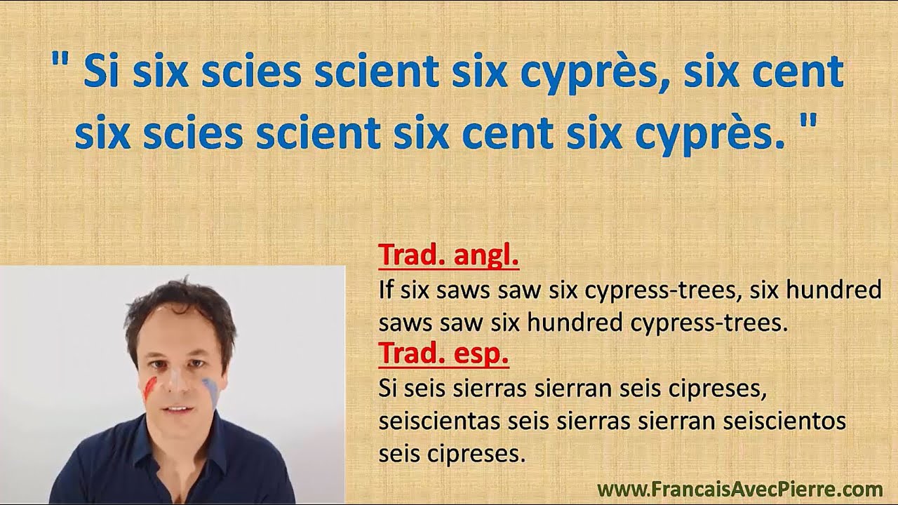 Virelangues - French tongue twisters - Trabalenguas en frances