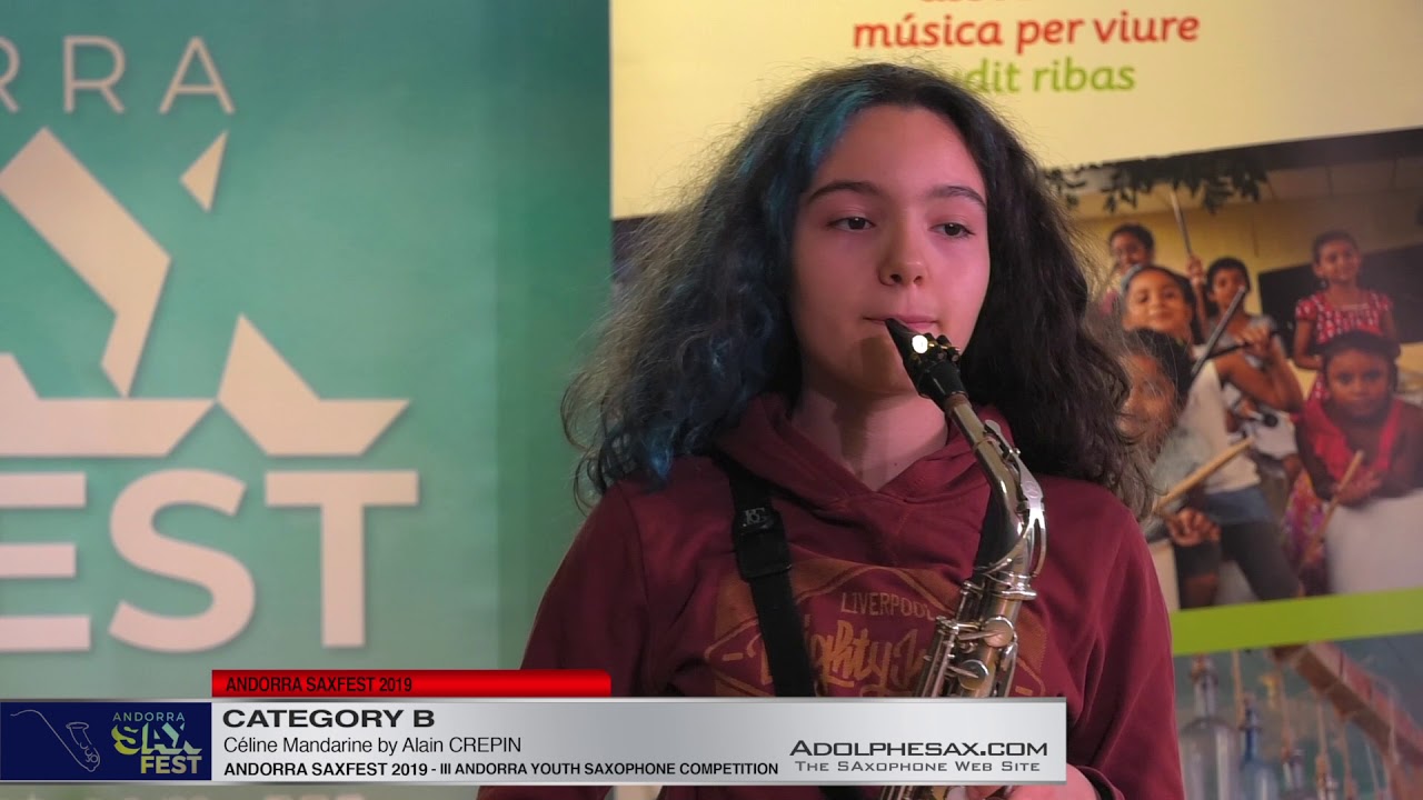 Andorra saxfest 2019   Youth Saxophone Competition   Mafalda Maia   Céline Mandarine by Alain Crepi