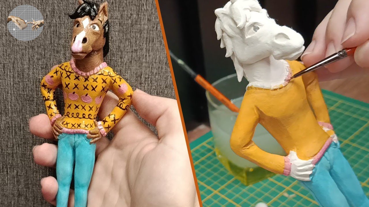 I made BOJACK HORSEMAN🐴 out of CLAY in his 