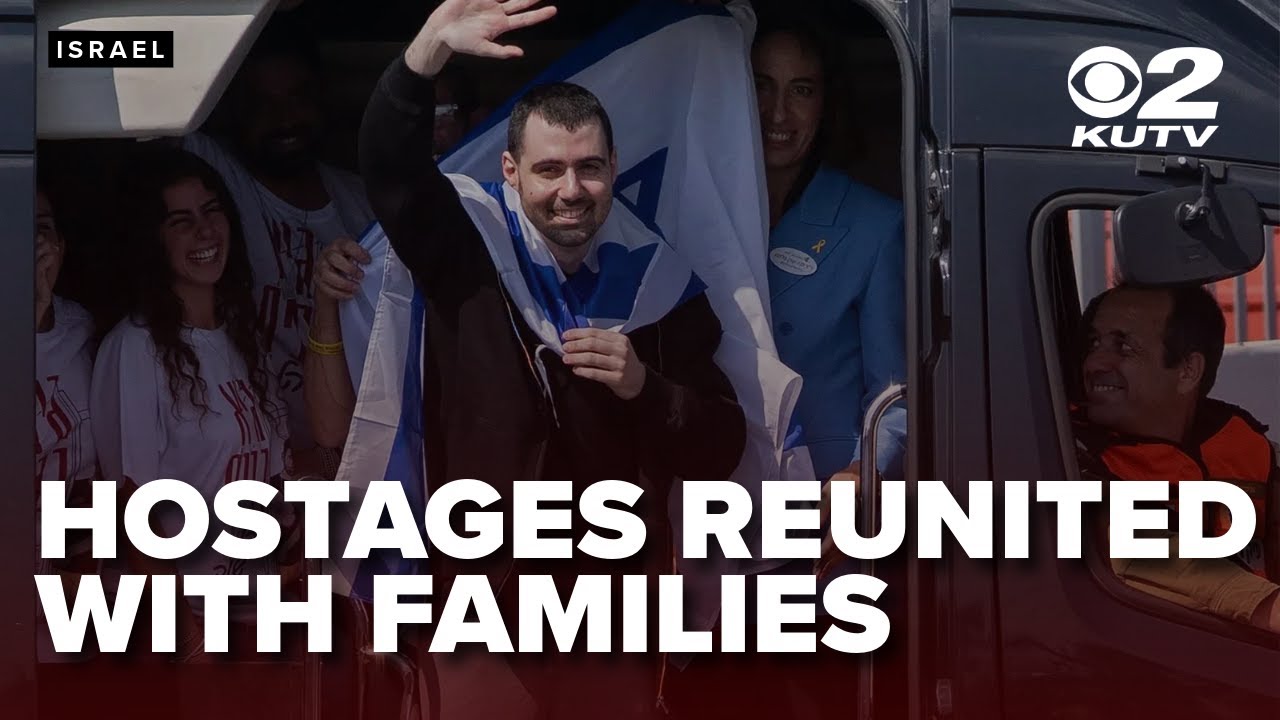 Hostages released from Gaza reunited with families following peace deal between Israel, Hamas