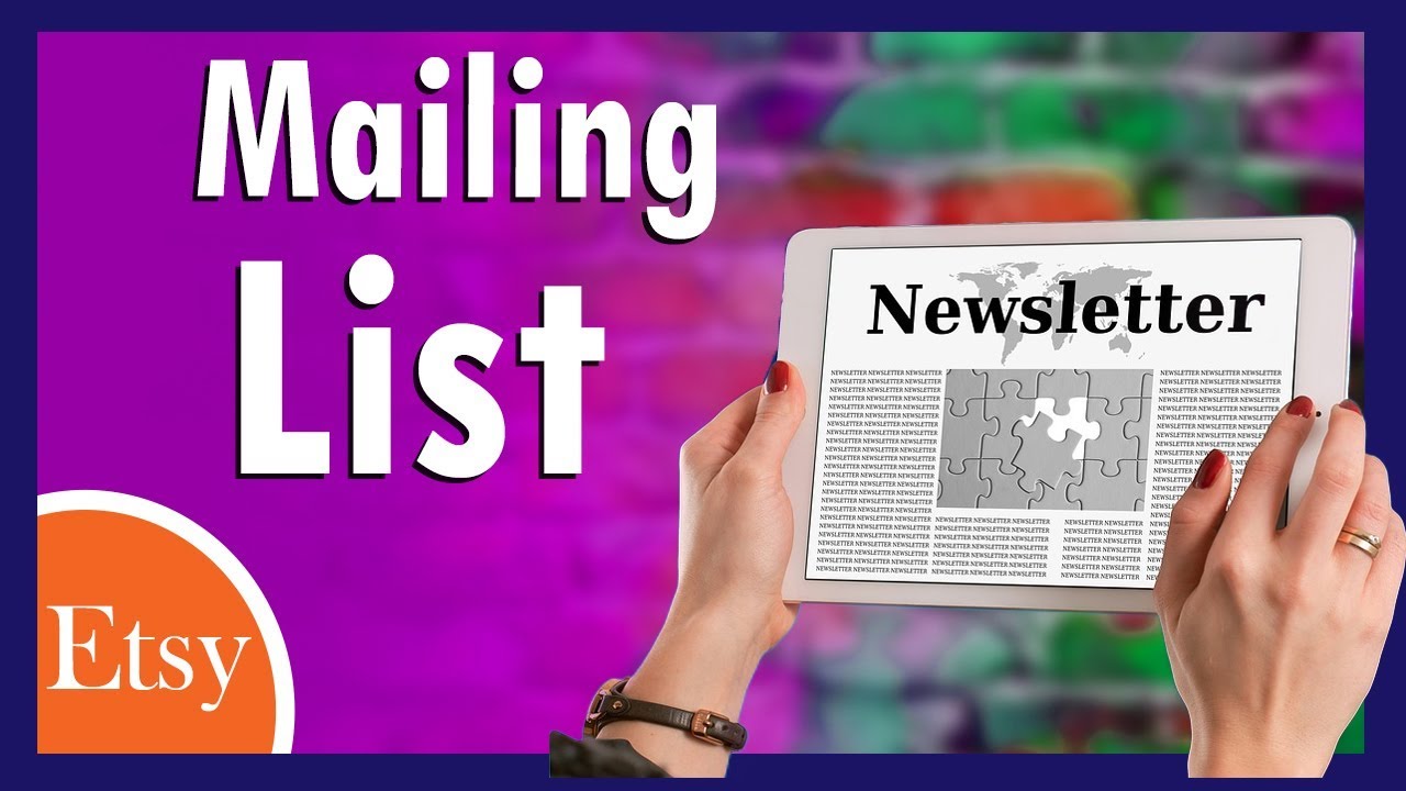 Etsy Seller Tips. Creating a Etsy email list with Mailchimp.