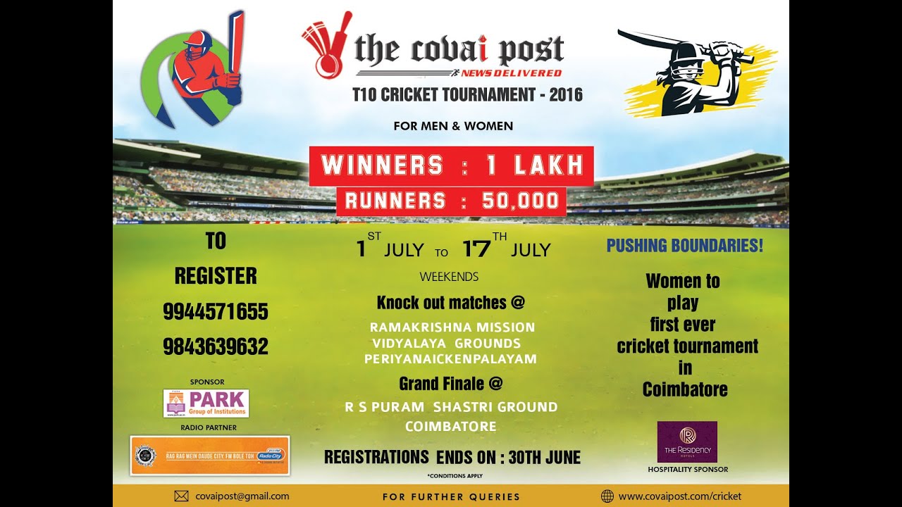 Covai Post T10 Cricket Tournament