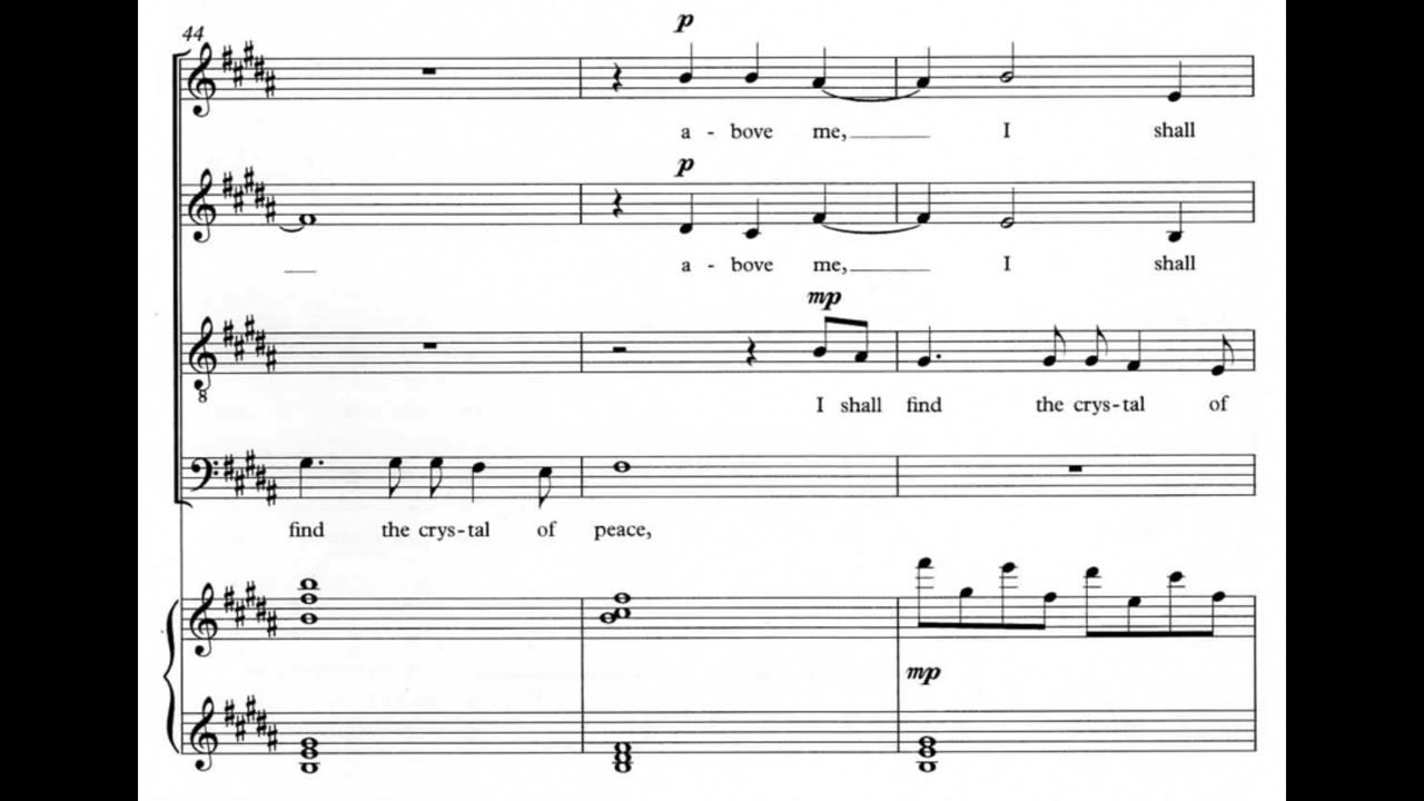 The Music of Stillness (E. Hagenberg) Score Animation