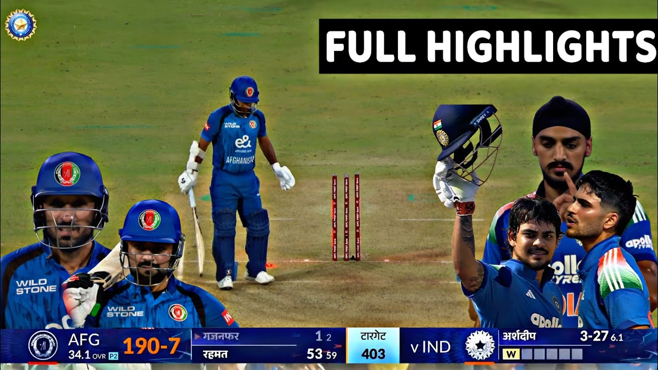 India vs Afghanistan 2nd ODI Full Match Highlights, IND vs AFG 2nd ODI Full Match Highlights