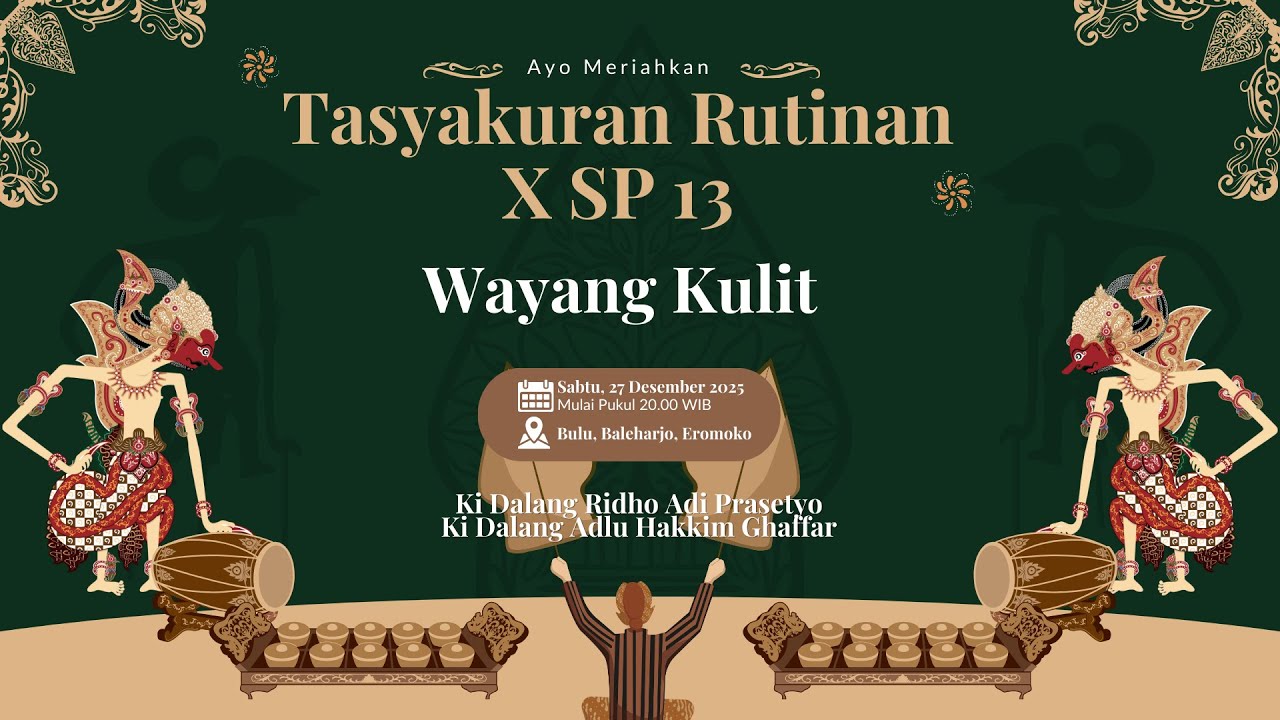 🔴 LIVE STREAMING || TASYAKURAN RUTINAN X SP 13 DUSUN BULU, BALEHARJO, EROMOKO