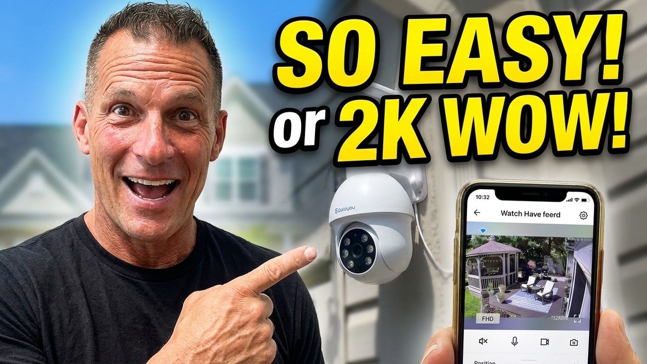 2K Security Cameras Outdoor, GALAYOU Y4 Wireless WiFi Home Video