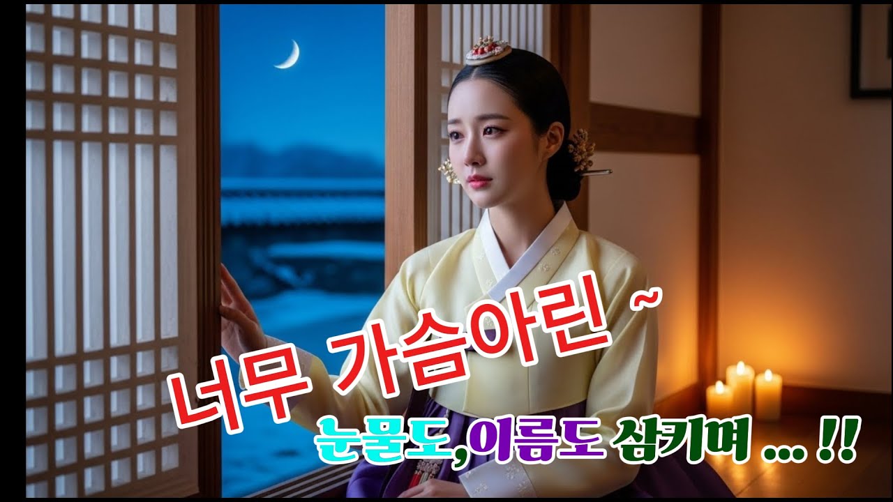 달빛 그리움   ! , 눈물도,이름도 삼키며..  절절한 내사랑아...  #감성트로트#트로트#감성발라드