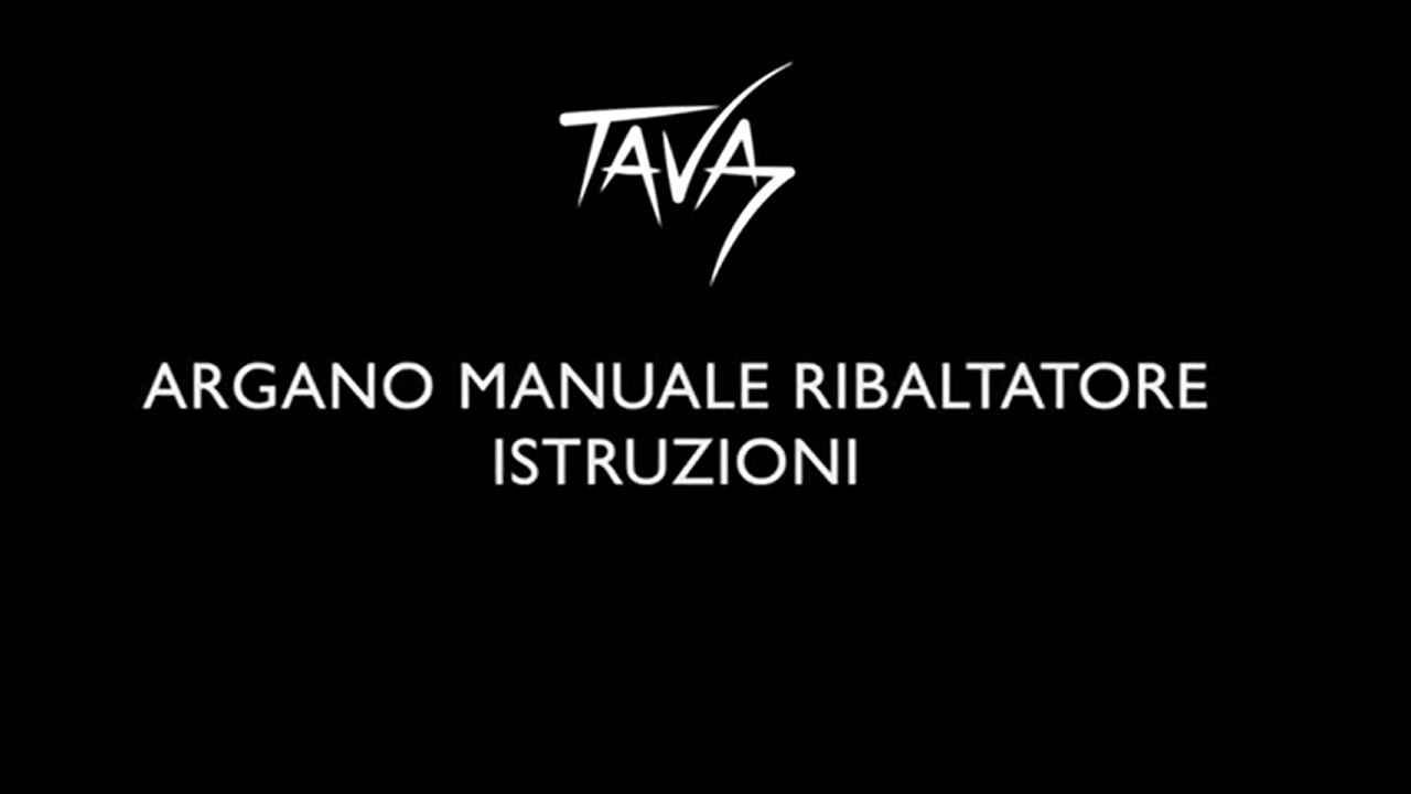 Istruzioni argano manuale ribaltatore