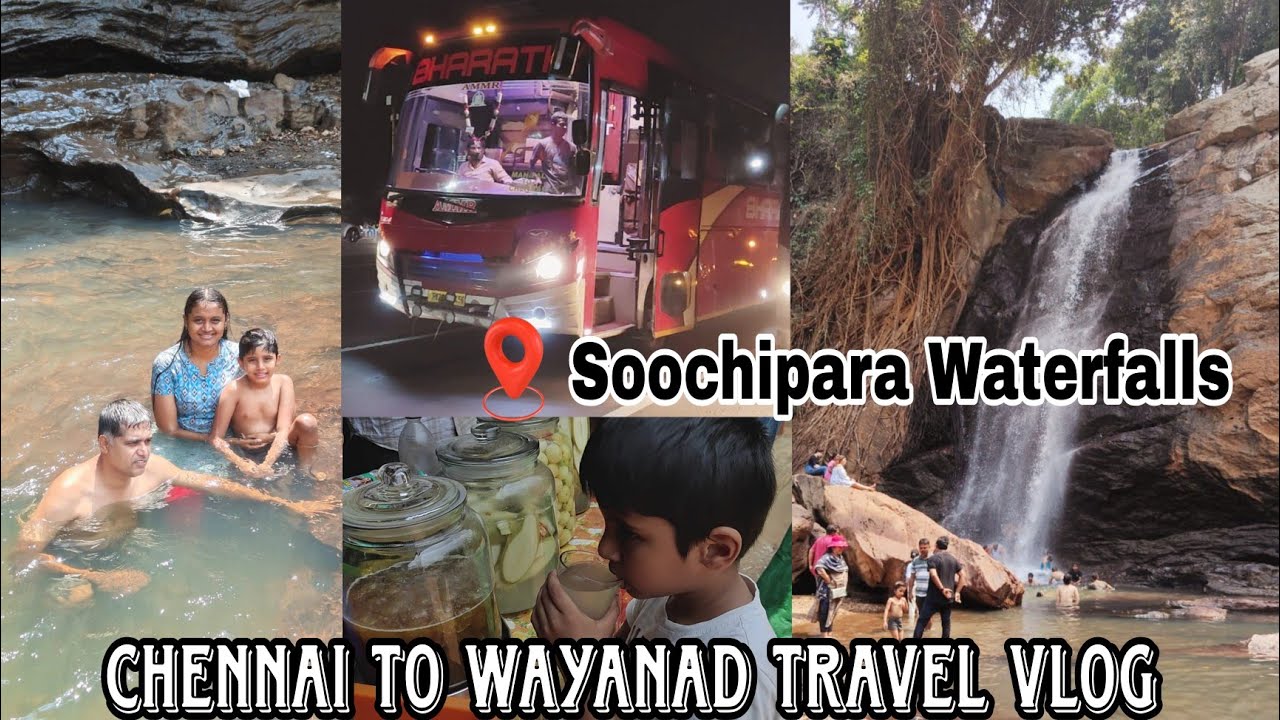 Chennai to Wayanad Travel Vlog| Soochipara Waterfalls in Wayanad|Bharati AC Sleeper Bus Travel Vlog