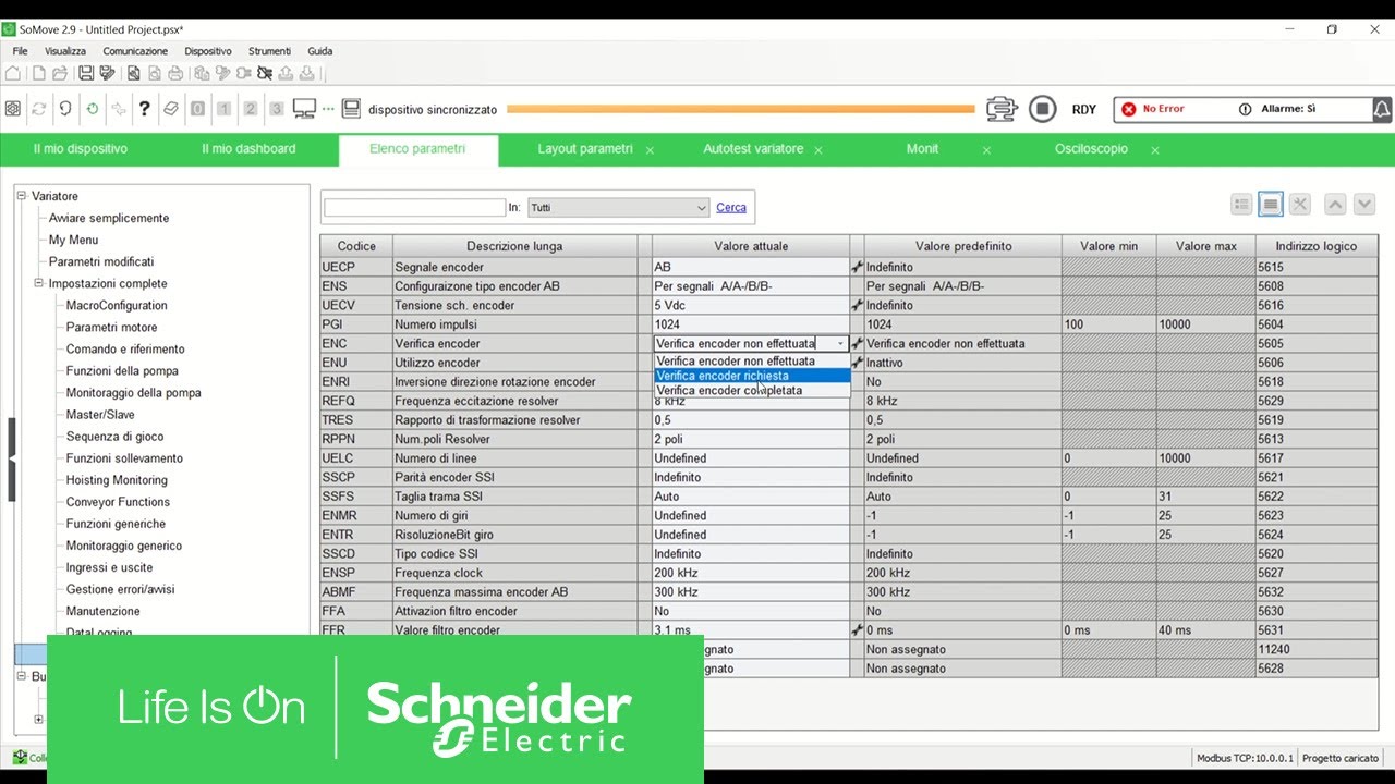 Come configurare l’encoder su Altivar 930 | Schneider Electric Italia
