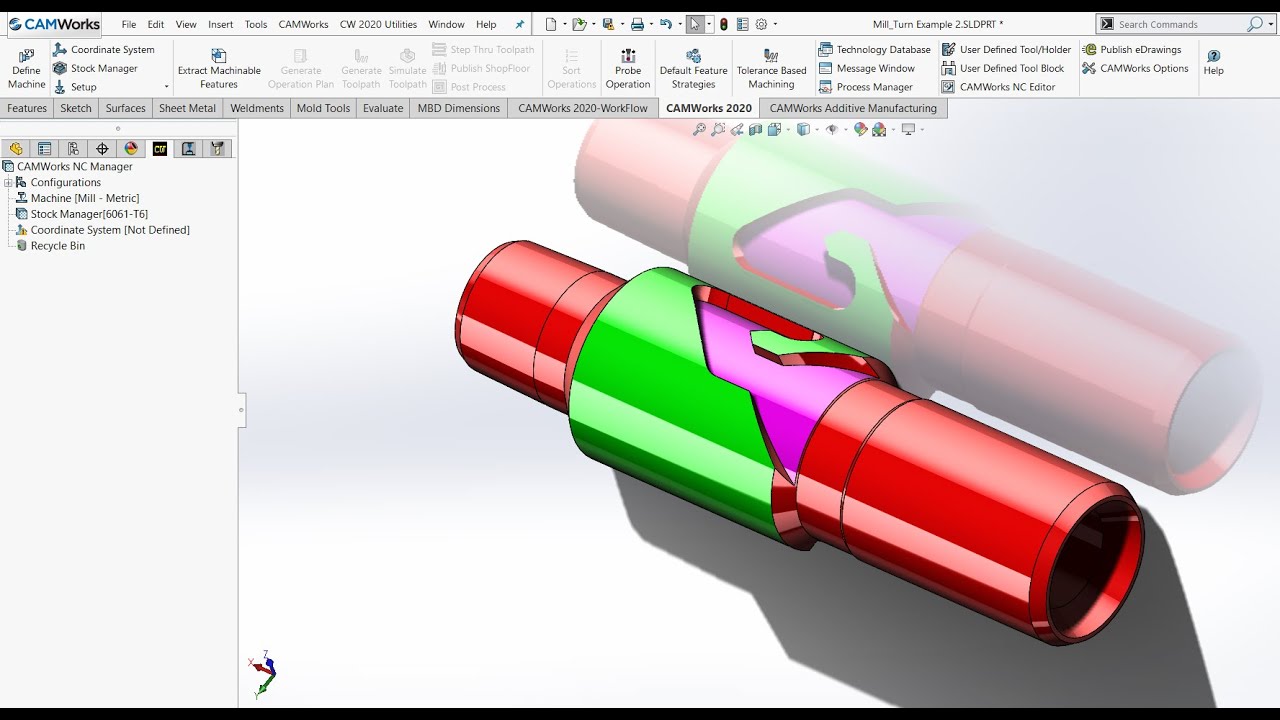 CAMWorks 4-Axis Wrapped Feature For Machining