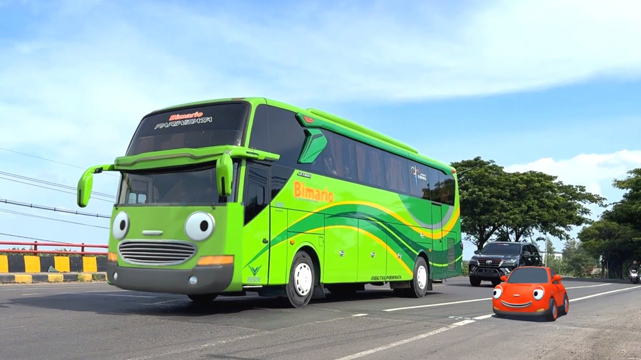 Wow Ada Truk Kontainer Besar, Truk Tangki Dan Bus Telolet Basuri Mirip Rogi Kawan Tayo