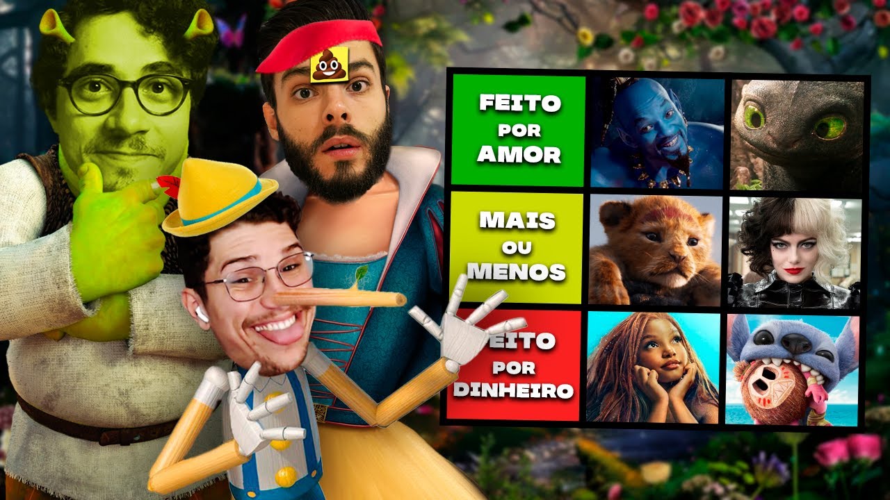 Os PIORES LIVE ACTIONs do CINEMA (e alguns poucos bons, também...) | Tier Rafa #61