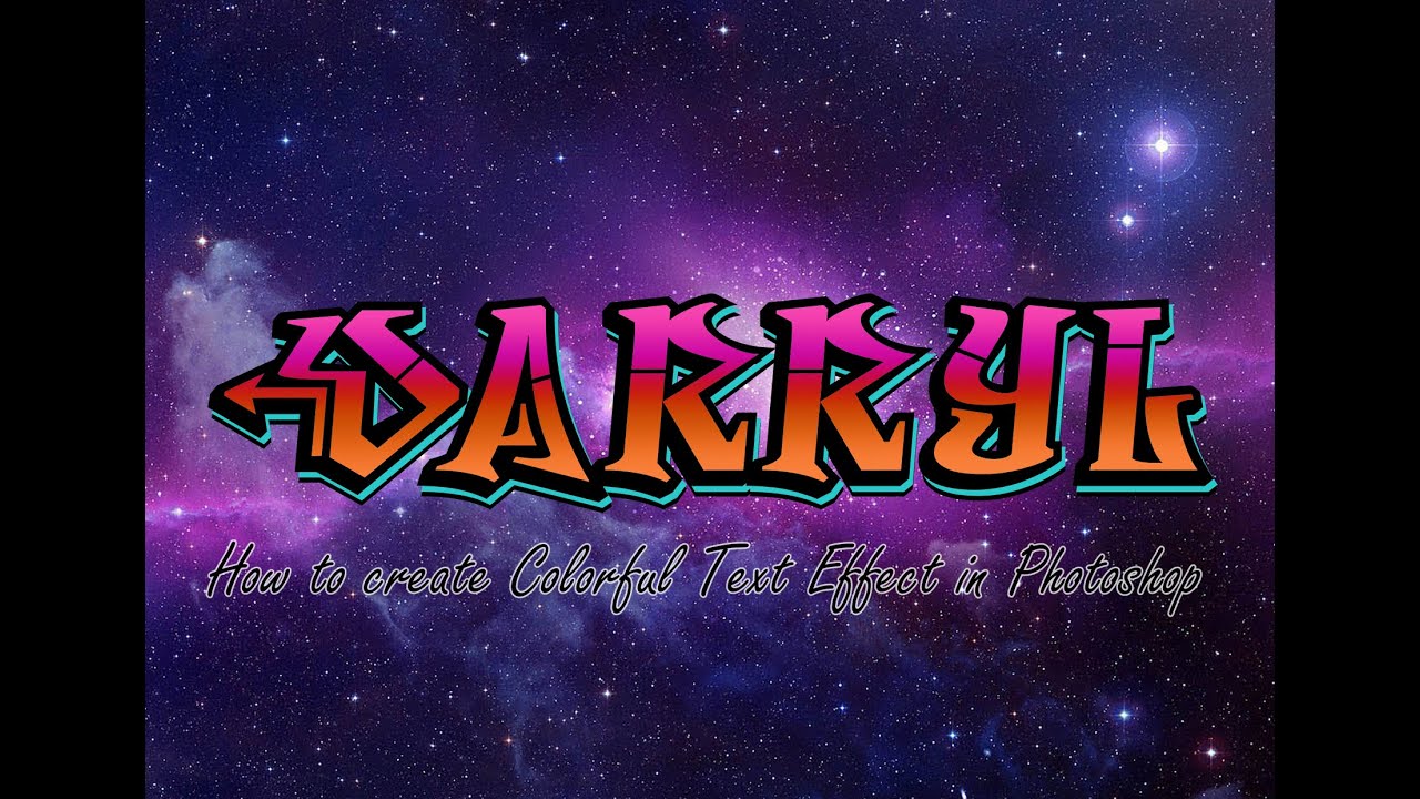 Lesson 2- How to create Colorful Text Effect in Photoshop - Typography Lettering #photoshop