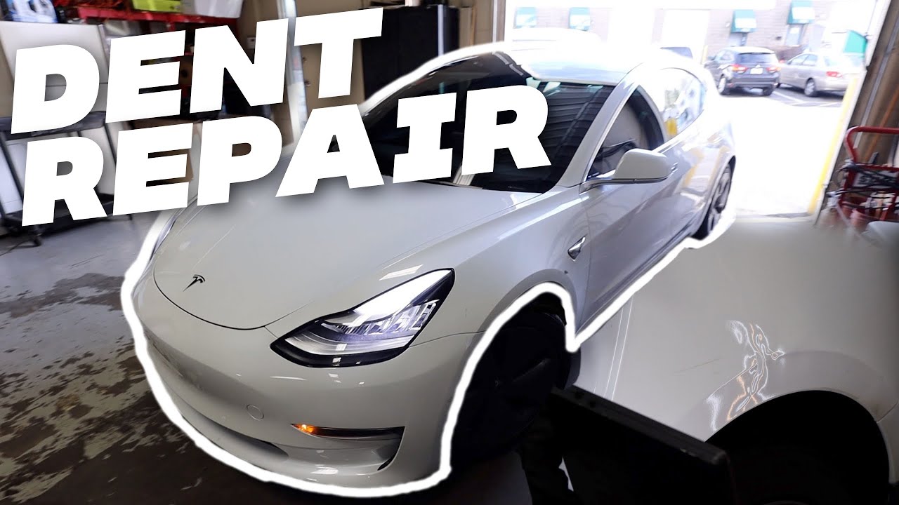 Tesla Model 3 | УЖАС!! 😮 Экстремальный ремонт вмятин без покраски l Безмятежное касание