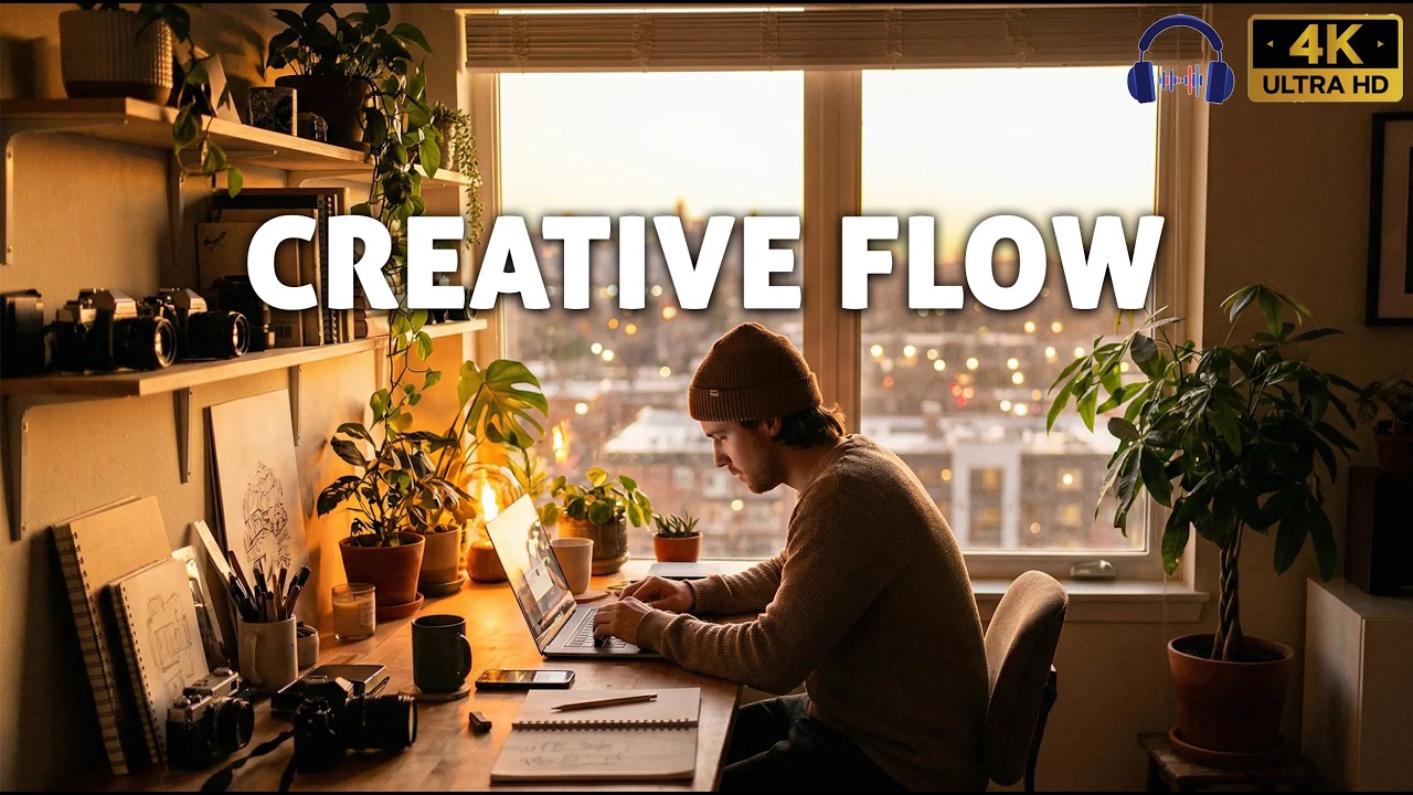 Warm Focus Music for Calm Work & Creative Flow – 3 Hours Soft Ambient