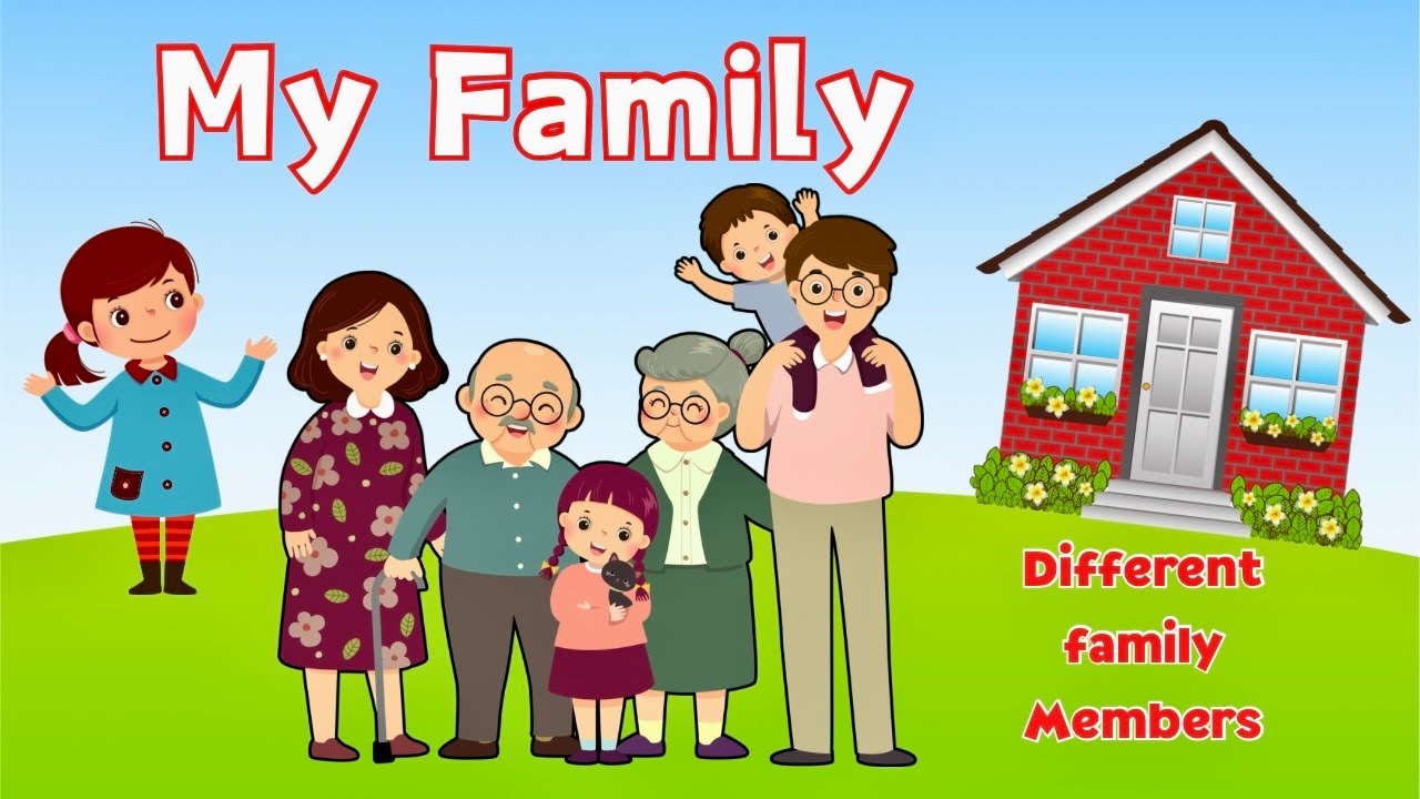 My Family for Kids || Learn Family Members with names | Family Vocabulary 