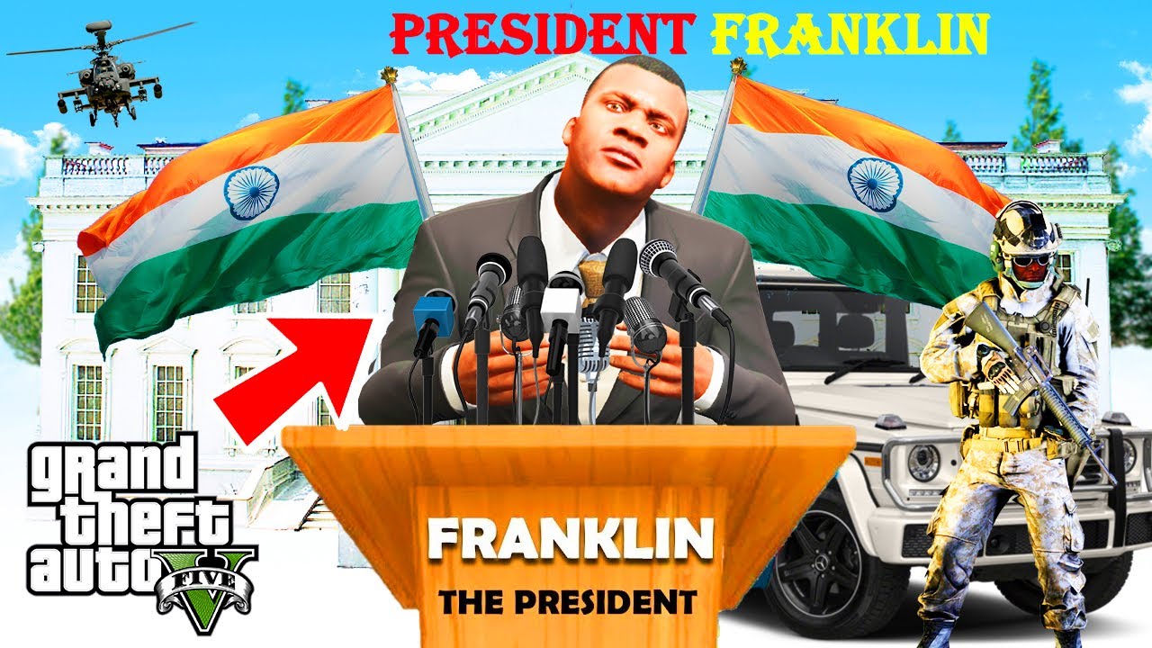 GTA 5 : FRANKLIN BECOME THE PRESIDENT and Deal with MAFIA in GTA 5 | SHINCHAN and CHOP