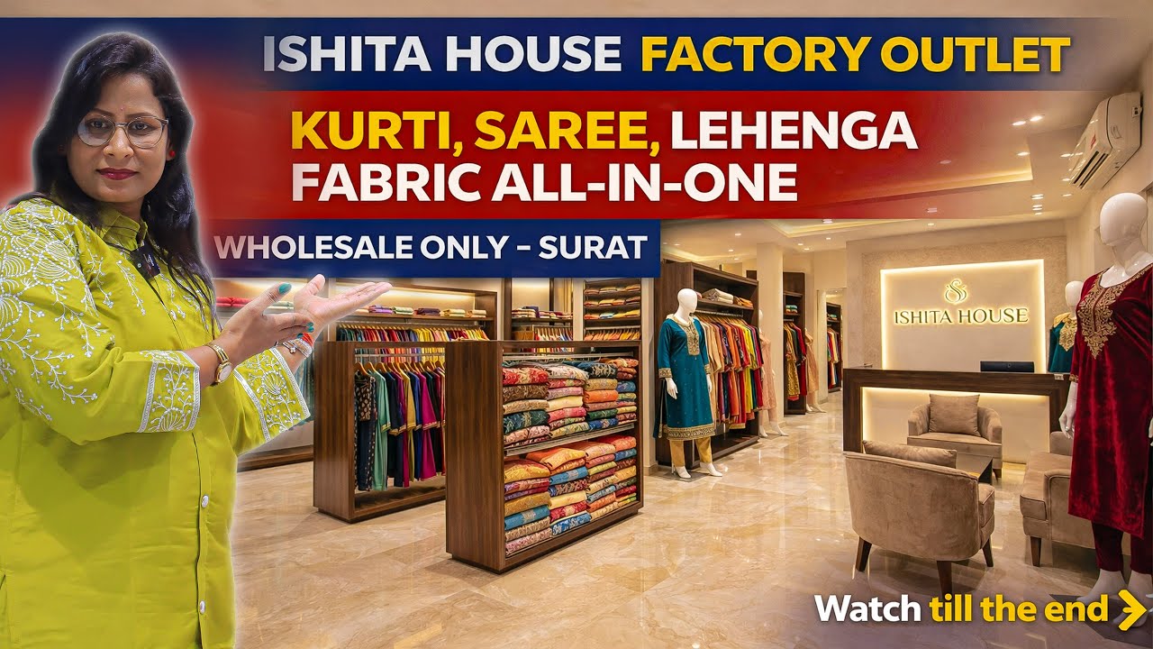 Ishita House Factory Outlet | କମ୍ ଦାମରେ Kurti, Saree, Lehenga | Factory Outlet Surat