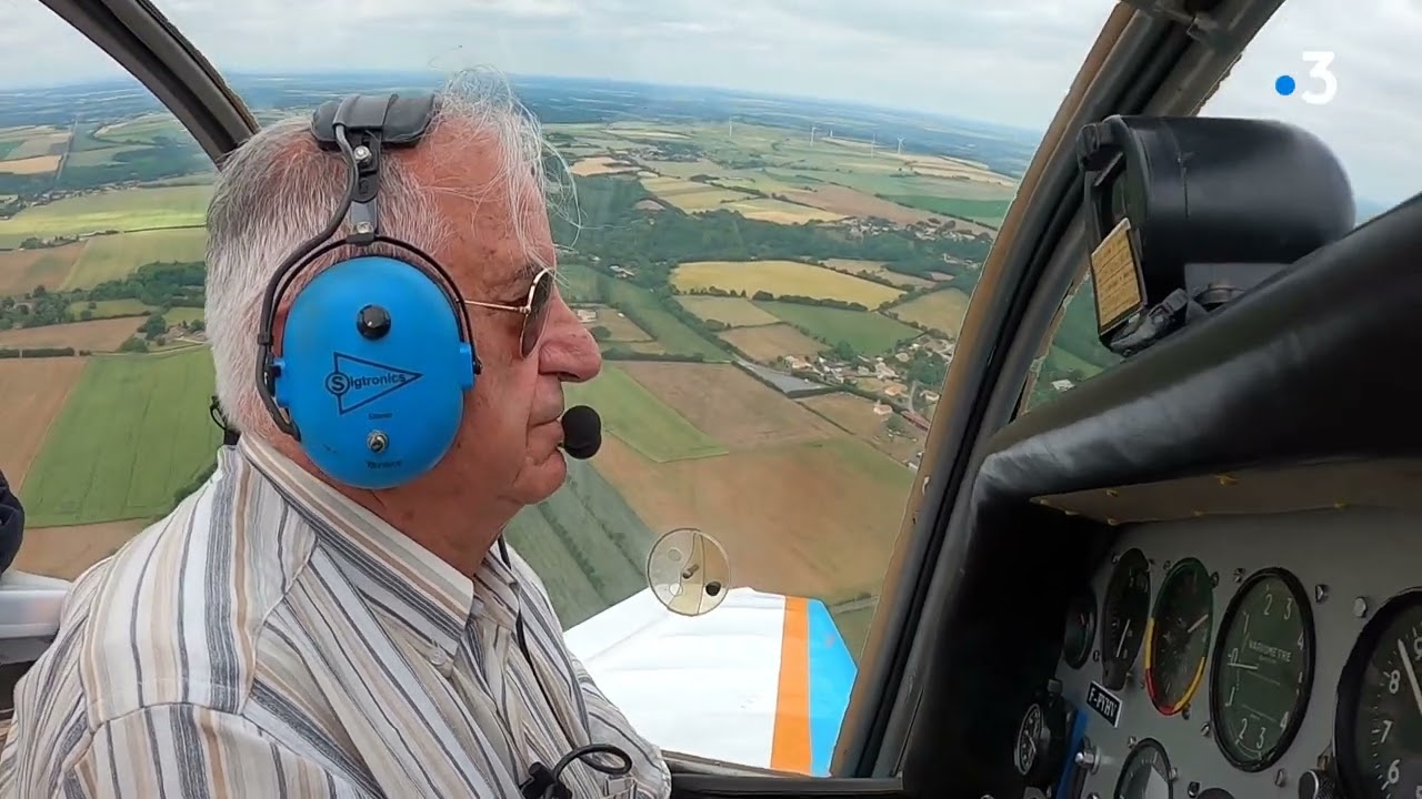 Passionné d'avion, à 82 ans Pierre Claude ne veut pas renoncer à voler