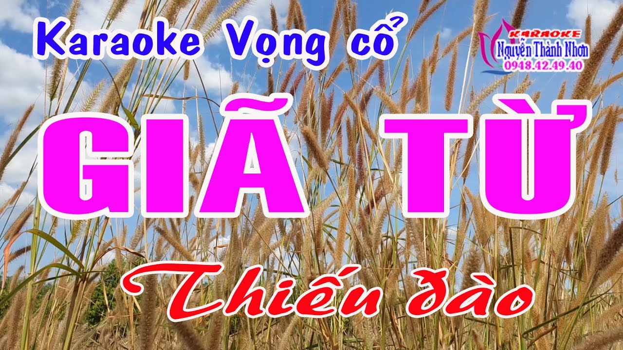 Karaoke vọng cổ GIÃ TỪ - THIẾU ĐÀO [Hát cùng Trương Hoàng Hôn]