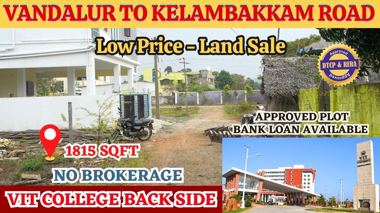 Vandalur To Kelambakkam Road Mambakkam Land For Sale | Mambakkam Low Budget Plots Sale - Urgent Sale