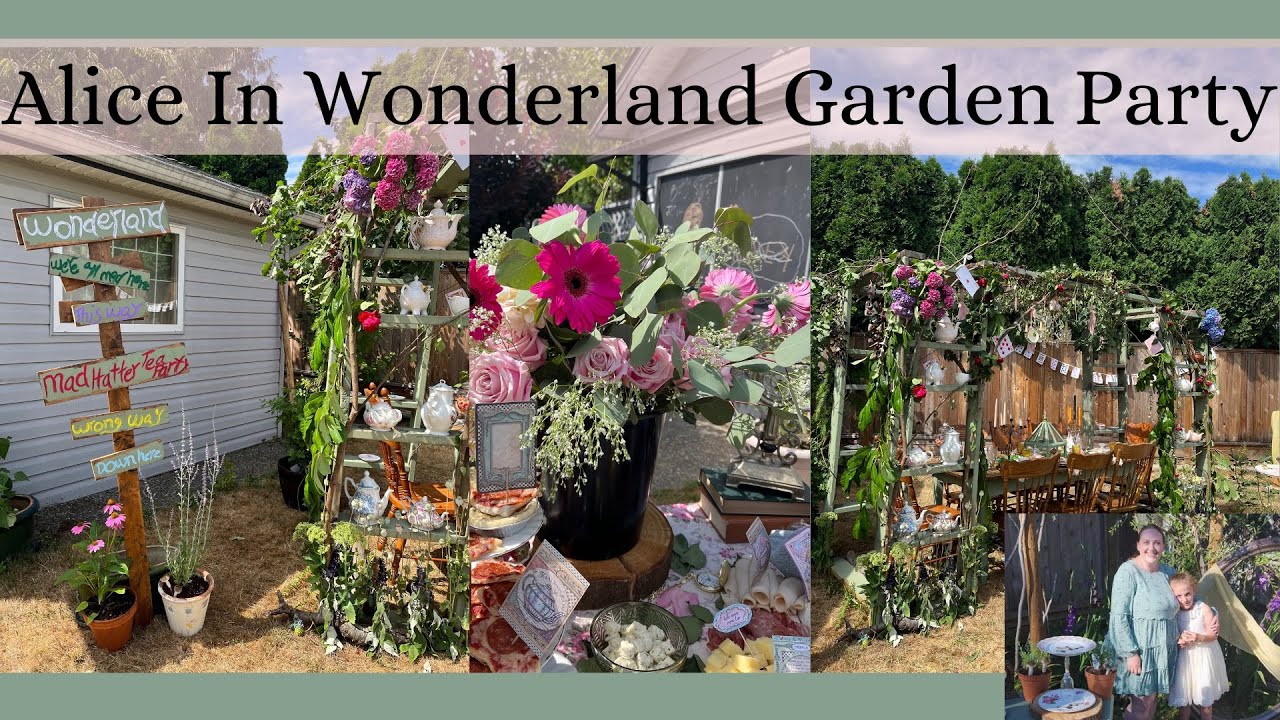 Alice In Wonderland Garden Party || Party Planning And Decorating Ideas || Shabby Chic Garden Decor