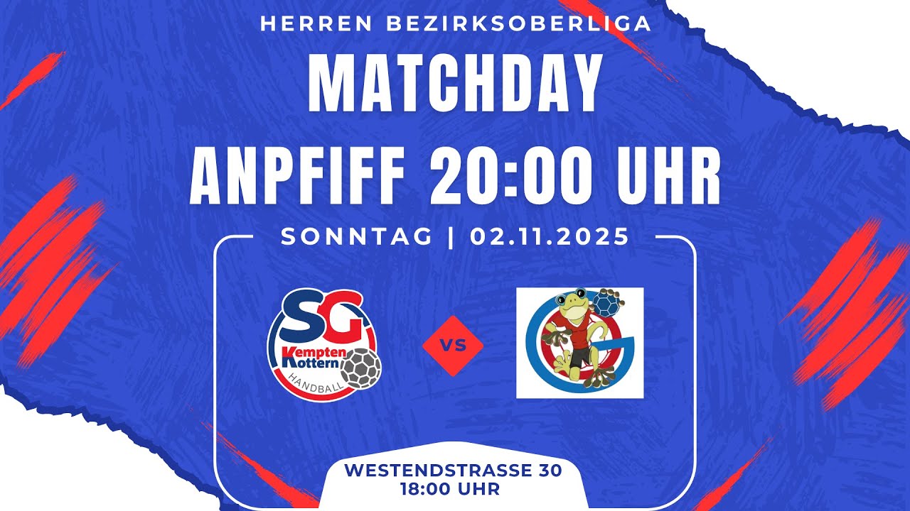 SG Kempten-Kottern vs. HSG Gröbenzell-Olching Handball Bezirksoberliga Männer