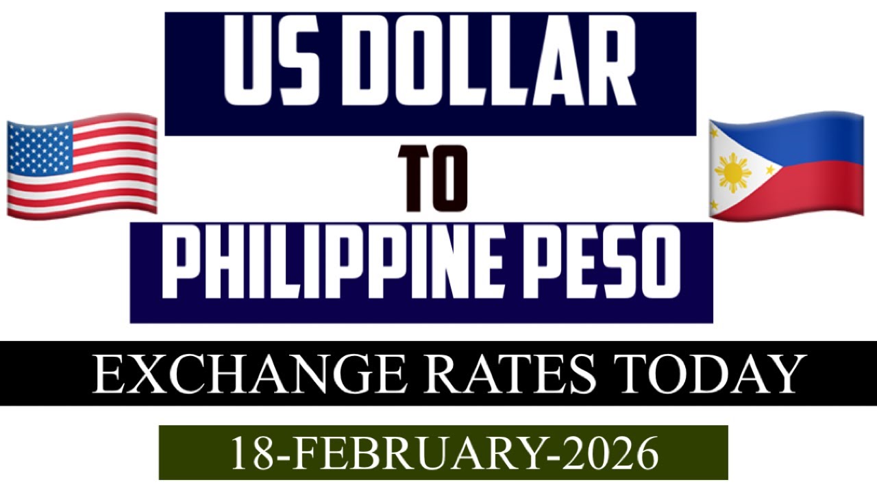 USD 🇺🇸 TO PHP 🇵🇭 (Курс обмена доллара США на филиппинский песо на сегодняшний день, 18 февраля 20...