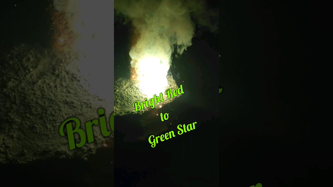 Bright Red to Green Star #pyrotechnic #fireworks #experiment
