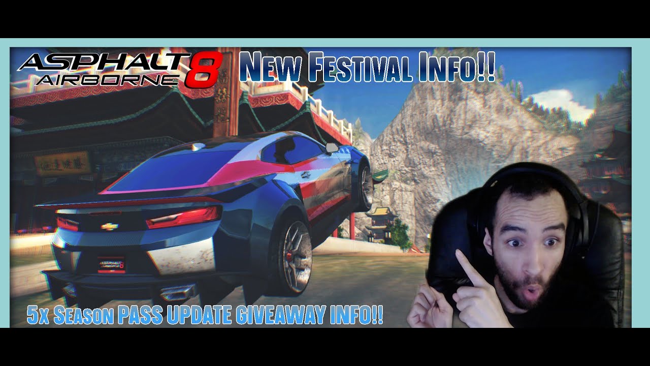 5x Season Pass Update Giveaway Info | Asphalt 8 New Festival info