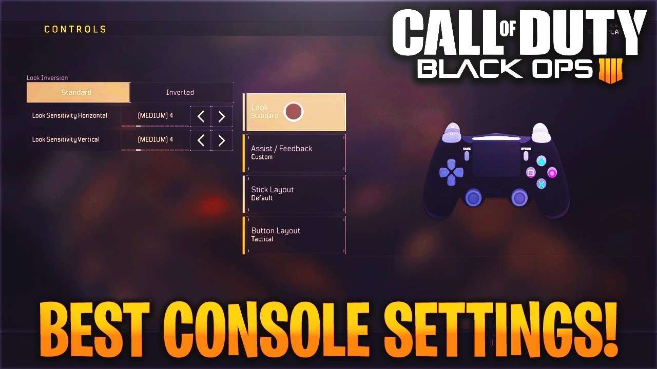 BEST BLACK OPS 4 SETTINGS PS4/XBOX ONE CONTROLLER! - BEST SENSITIVITY & FULL SETTINGS GUIDE COD BO4!