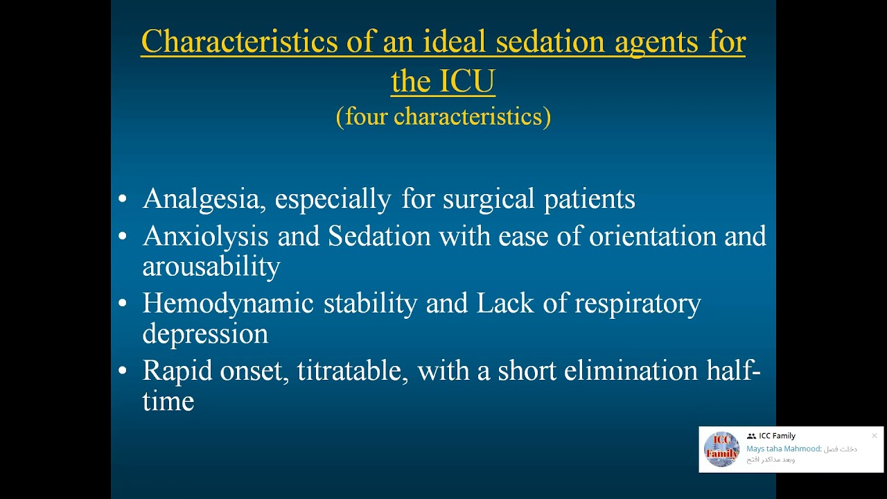 Analgesia and sedation in the ICU