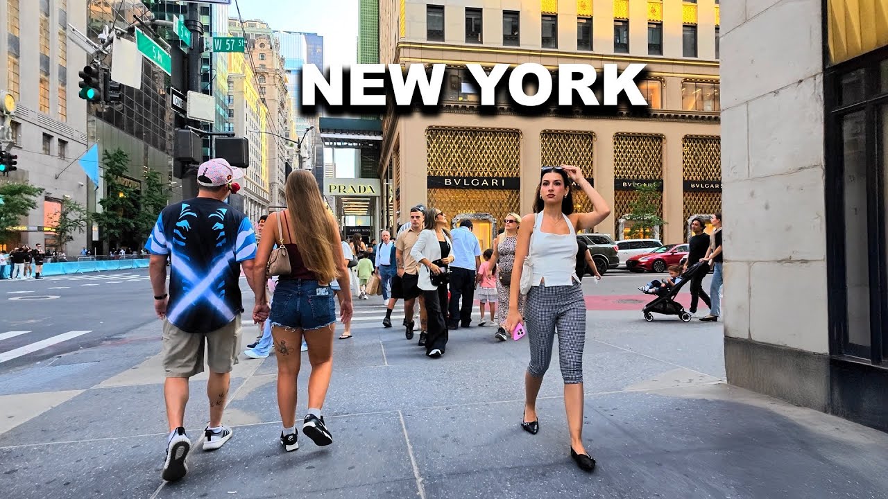 POV New York City Walking Tour 4K NYC Summer Walk 2026 : 5th Avenue NYC Luxury Shopping District 