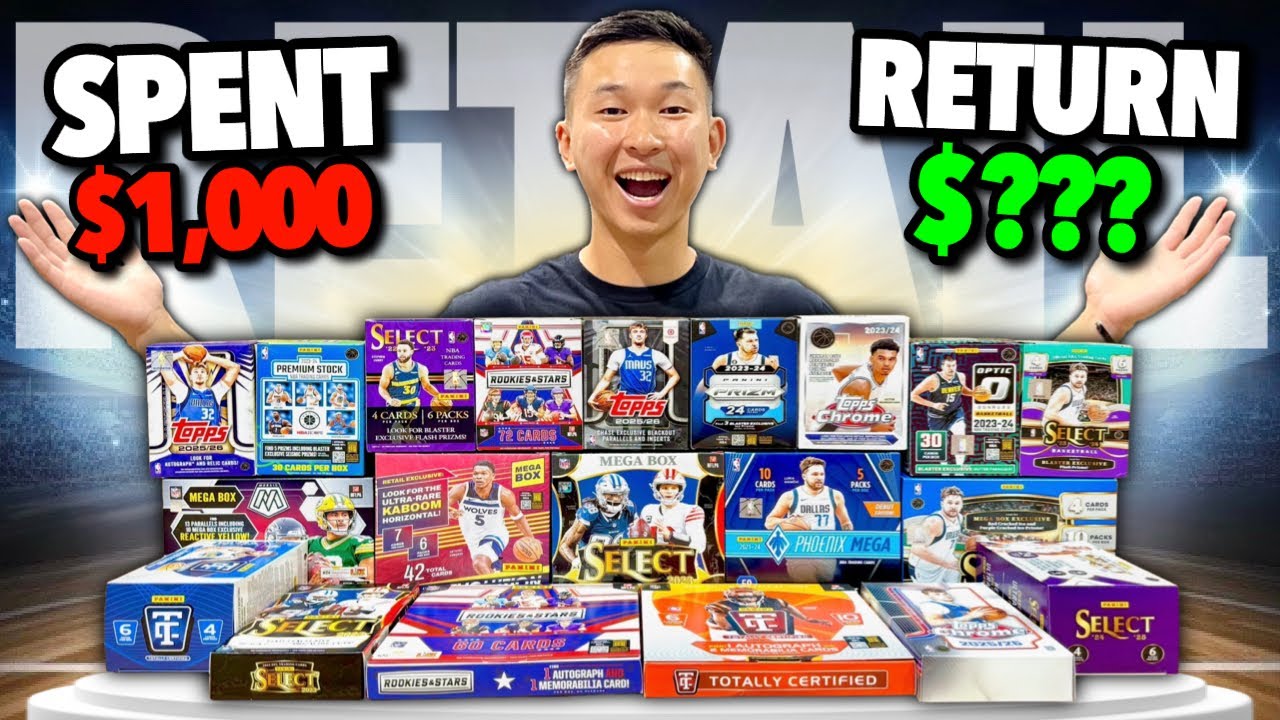 How much VALUE will I get from spending $1,000 on RETAIL sports card boxes? 🤔