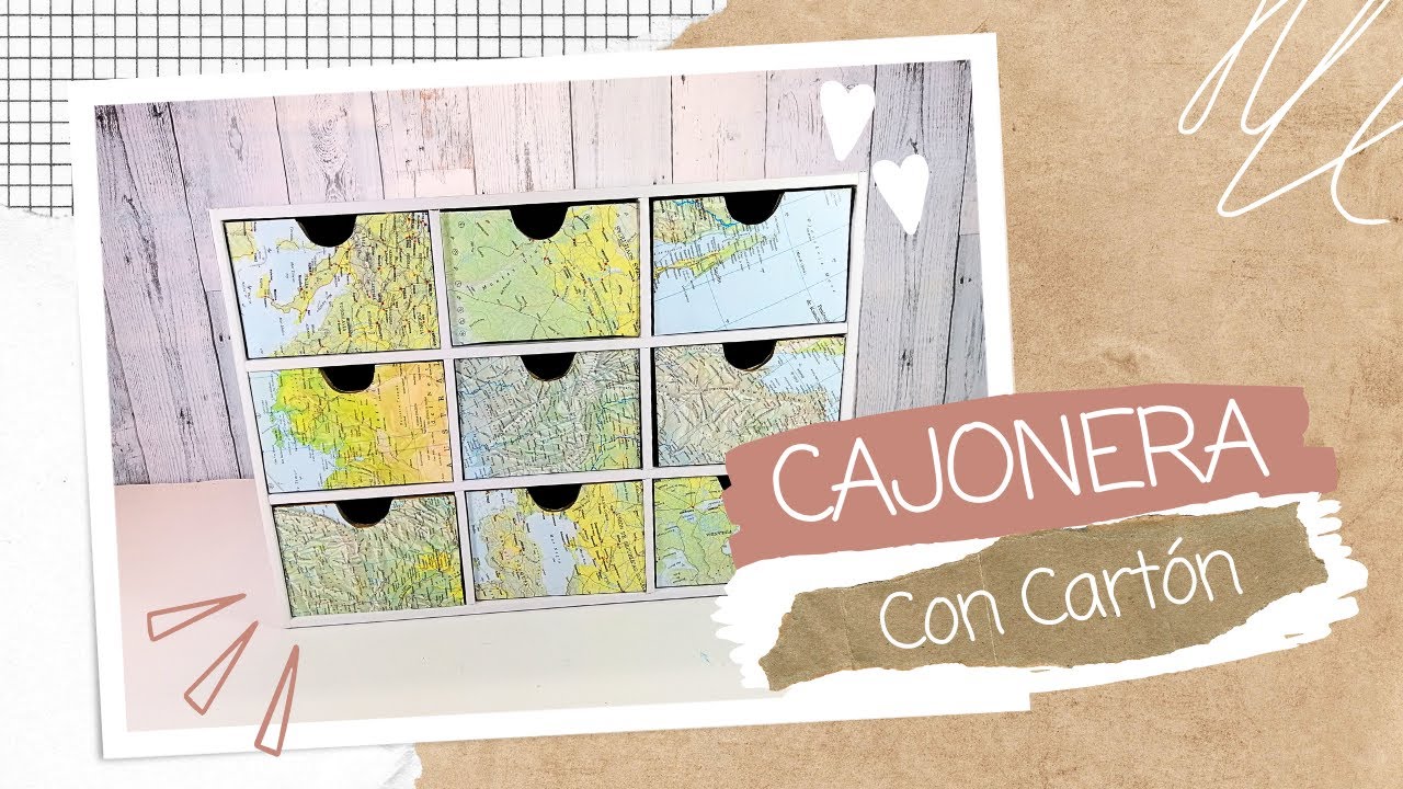 Como hacer CAJONERA con CARTÓN Reciclado / Mueble de CARTÓN - Ecobrisa