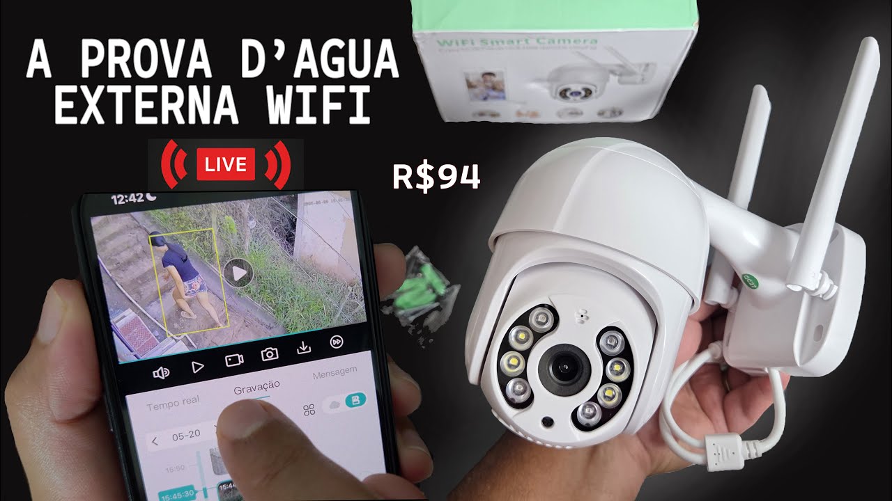 Câmera de segurança inteligente mais vendida. Veja o que ela faz! IP A8 ICSEE Externa