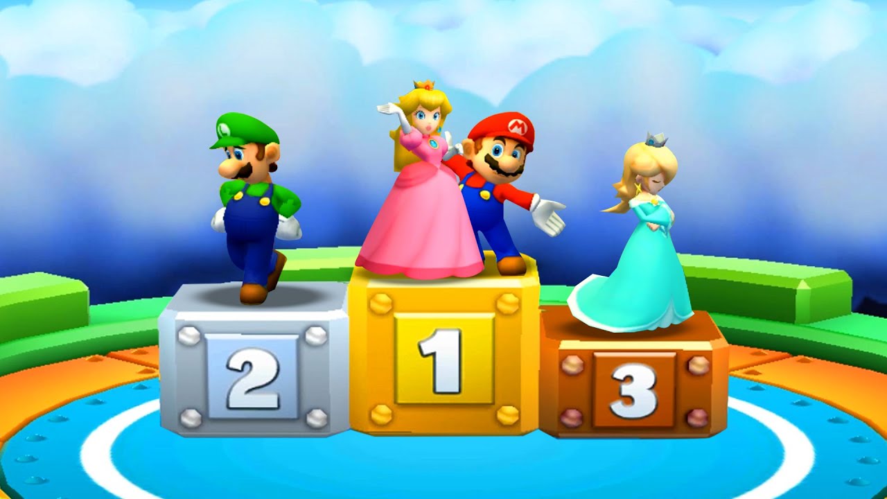 【マリオパーティスターラッシュ】ミニゲームプリンセスピーチVsマリオVsルイージVsロゼッタ(CPU最強 たつじん)