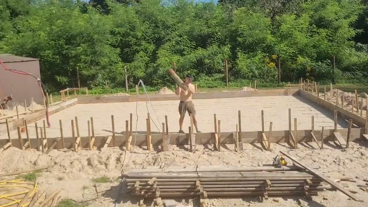 Garāžas pamati. 7mx10m. No sākuma līdz beigām time-lapse video.