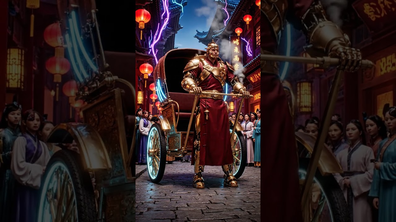 Steampunk China: Medieval Meets Sci-Fi! ⚙️🏮 #shorts #steampunk #china #scifi #artai #fantasy