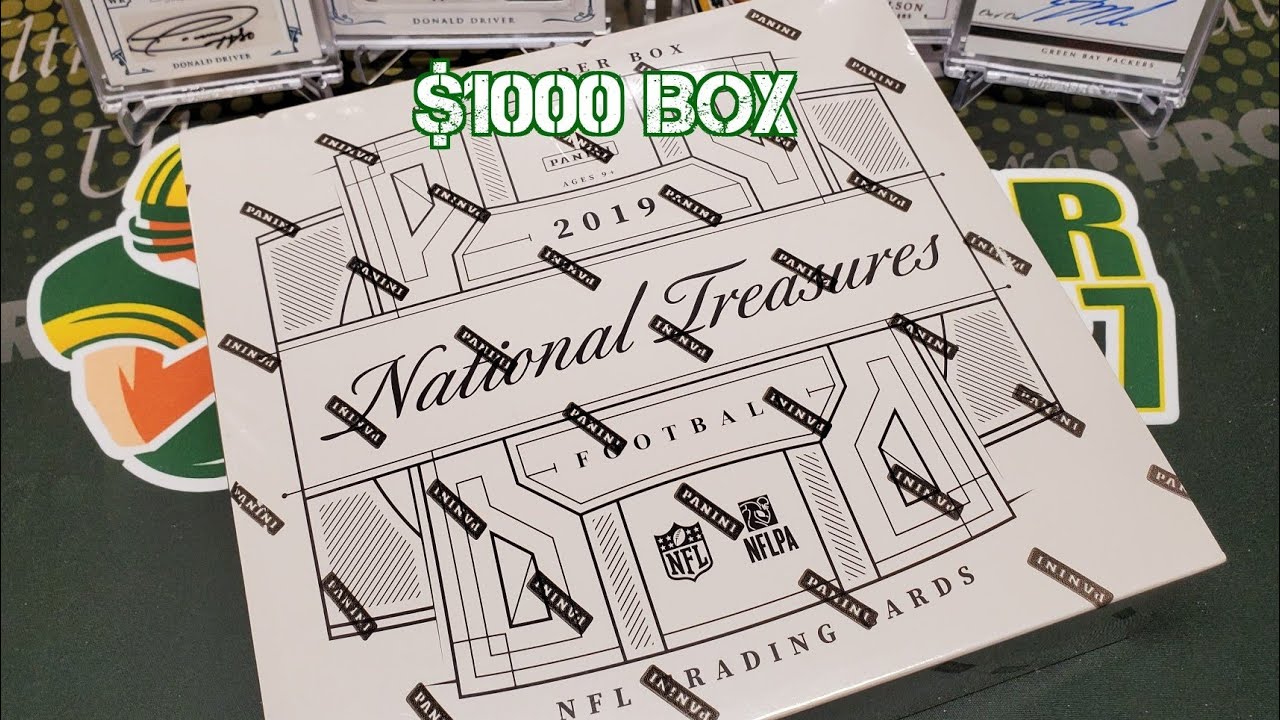 2019 National Treasures Football Unboxing. $1000 Box Opening!