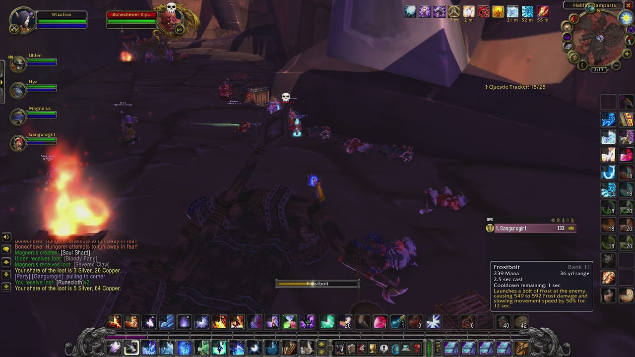 World of Warcraft Blood Elf Mage Leveling The Burning Crusade Classic 1.8