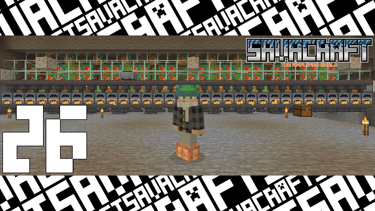 【SAVACRAFT】26 wheel350式燃料無限かまど:Amplified Multi【マインクラフト】