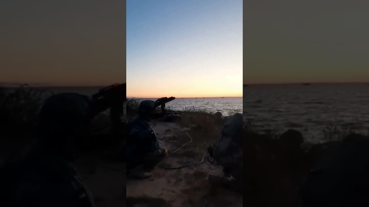 The Swedish anti-ship missile RBS-17 on the Dnipro bank.